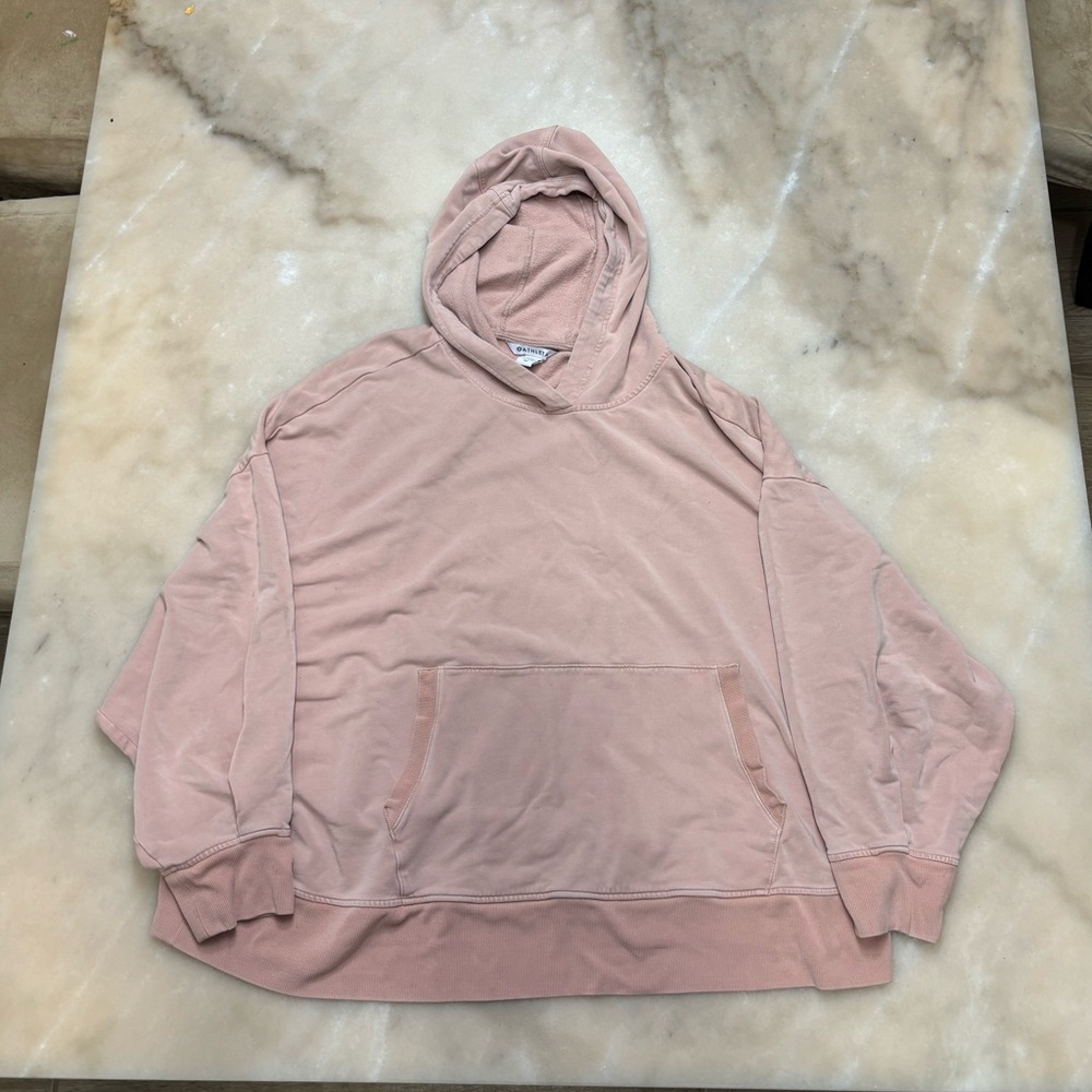 Athleta Women Pink Hooded Sweatshirt